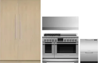 5 Piece Package Includes Refrigerator, Freezer, Range, Hood And Dishwasher